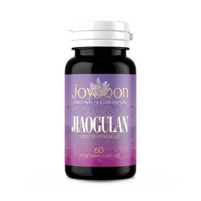 JoyBoon Jiaogulan front label, 60 vegetarian capsules